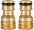 Produktbild: Poppstar 2er-Set Wasserhahn-Schlauch-Adapter (Steckkupplung 1/2