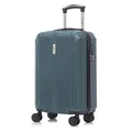 Produktbild: YONSLY Koffer Trolley Reisekoffer Suitcase, Rollkoffer Handgepäck Kabinenkoffer mit 4 Rollen 360°, Hartschalenreisekoffer, Zahlenschloss, Weicher Gummigriff (M, Dunkelgrün)