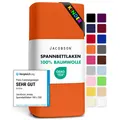 Produktbild: Jersey Spannbettlaken Spannbetttuch Baumwolle Bettlaken 60x120-70x140 cm, Orange