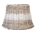 Produktbild: 6LAK0258BW Clayre & Eef Rattan Lampenschirm 20x15cm rund grau weiß