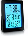 Produktbild: Bearware Digital-Wecker, digitaler Wecker, Reisewecker, dimmbar, Temperatur & Luftfeuchtigkeit, Datum, Uhrzeit, Schlummerfunktion / Snooze, Hintergrundbeleuchtung, für zuhause und unterwegs