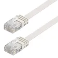 Produktbild: Flach-Patchkabel weiß 1,5m U/UTP CAT5e Netzwerk Ethernet-Kabel 100MHz RJ45 8P8C