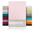 Produktbild: BEAUTEX Spannbetttuch Bettlaken aus Baumwolle, Premium Jersey Stoff 160g/m², Größe und Farbe wählbar (Boxspring - 160x200x45 cm, Rosa)