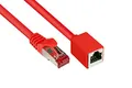 Produktbild: Good Connections Cat.6 Ethernet LAN Patchkabel-Verlängerung mit Rastnasenschutz RNS , S/FTP, PiMF, PVC, 250MHz, OFC, CU - Gigabit-fähig (10/100/1000-Base-T Ethernet Netzwerke) - rot, 1 m