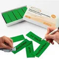 Produktbild: Ecence - 75 Magnetstreifen beschreibbar Etiketten Magnete Schilder Grün 60x20mm