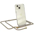 Produktbild: Für Apple iPhone 15 Case Handyhülle zum Umhängen Kordel Tasche Kette Grün / Gelb