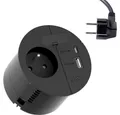 Produktbild: Bachmann Bachmann 938.202 Tischsteckdose Schwarz Einbau-Tischsteckdose