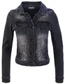 Produktbild: Rock Creek Damen Jeans Jacke Übergangs Jacke Denim Blouson Stretch Kurz Classic Jeansjacken Urban Stonewash D-401 Anthrazit XXL