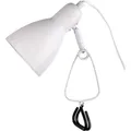 Produktbild: Tischlampe Tischleuchte Klemmstrahler weiß Schlafzimmerlampe beweglich H 28 cm