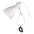 Produktbild: Tischlampe Tischleuchte Klemmstrahler weiß Schlafzimmerlampe beweglich H 28 cm