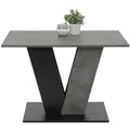 Produktbild: P & B Esstisch, Schwarz, Dunkelgrau, Holzwerkstoff, Betonoptik, rechteckig, Säule, Bodenplatte, 76x68x110 cm, Variantenauswahl, Esszimmer, Tische, Esstische