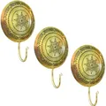 Produktbild: 3er Set Vintage Kleiderhaken Haken Halis Gold