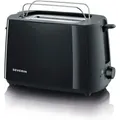 Produktbild: SEVERIN Automatik-Toaster, Toaster mit Brötchenaufsatz, hochwertiger Toaster mit Krümelschublade und 700 W Leistung, schwarz, AT 2287 [Energieklasse B]