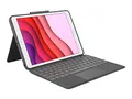 Produktbild: Logitech Combo Touch für iPad (7., 8. und 9. Generation) Schutzcase mit Präzisions-Trackpad, Notebook-ähnlicher Tastatur mit Hintergrundbeleuchtung, Smart Connector, Deutsches QWERTZ-Layout - Schwarz