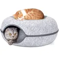 Produktbild: Nobleza Luxuriöses Donutförmiges Katzentunnelhaus aus Filz  Bequemer Rückzugsort