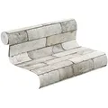Produktbild: Rasch Tapeten 446302 Vliestapete in Heller Stein-Optik – 10,05m x 53cm (L x B) Vlies Tapete Rasch Kollektion Factory III, Grau, 10,05 x 0,53