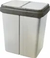 Produktbild: Alpfa Duo Bin Mülleimer mit 2 Einsätzen, 2x25 Ltr., weiß-grau, Abfalleimer, Abfalltrenner