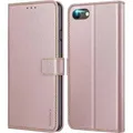 Produktbild: Ganbary iPhone SE 2022 Leder Handyhülle Roségold Hülle Standfunktion