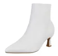 Produktbild: Ital-Design Elegante kniehohe Stiefel für Damen mit niedrigem Absatz Stiefelette (90109877) Pfennig-/Stilettoabsatz Stiefeletten in Weiß