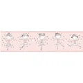 Produktbild: Bricoflor Bordüre Selbstklebend Kinderzimmer Von Mädchen Ballerina Tapete Mädchenzimmer Rosa Tapetenbordüre Ideal für Mädchen und Babys
