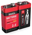 Produktbild: ANSMANN Rauchmelder Alkaline Batterie 9V E-Block, 2 Stück