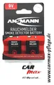 Produktbild: Ansmann 9V-Block Rauchmelder-Batterie - 2erBlister NEU/OVP