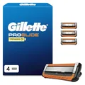 Produktbild: Gillette Proglide Power Rasierklingen Herren, 4 Original Ersatzklingen — 2X Gleitstreifen vor und nach Den Klingen Und Everglide Gleitstreifen für Unglaubliche Gründlichkeit und Komfort