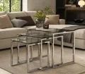 Produktbild: ACTONA GROUP Beistelltisch Katrine 3er Set, moderne Glas Satztische, zeitloses Design (Set, Couchtisch, Sofatisch, OTTOs Choice), OTTOs Choice, Platzsparend, stilvoll & flexibel kombinierbar