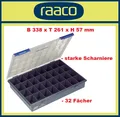 Produktbild: RAACO Sortimentskasten B 338 x T 261 x H 57mm mit 32 festen Fächern - schlagfest