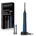 Produktbild: Schallzahnbürste - 60 Tage Akku - 55 000 VPM - 5 Modi + 2 Zahnbürstenköpfe - Tristan Auron elektrische Zahnbürste in blau