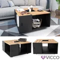 Produktbild: Couchtisch Sofatisch Beistelltisch Anton Anthrazit Kaffeetisch Ablage Vicco