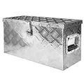 Produktbild: V2Aox Box Anhänger Kiste Alu mit Deckel Alubox Transportbox Truckbox Deichselbox PKW Zubehör Werkzeugbox Aluminium Anhängerbox Aufbewahrungsbox Gross mit Schloss