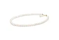 Produktbild: Gaura Pearls Perlenkette weiß, rund, 9 mm, 50-53 cm, 585 Gelbgold plattiert