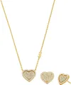 Produktbild: MICHAEL KORS Ohrring und Ketten Set Mulitpack Schmuck Silber 925 Premium Kors Love Herz (Set, 3-tlg), mit Zirkonia (synth)
