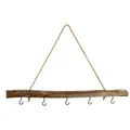 Produktbild: Dekozweig Holz 5 Haken Fensterhänger braun natur Deko Landhaus Ast Dekoast 50 cm