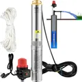 Produktbild: Tiefbrunnenpumpe 750W 105L/min 62m Förderhöhe Edelstahl Wasserpumpe
