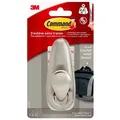 Produktbild: 3M Command Metall-Haken „Klassisch“ FC13-BNFGN, 1 silberner Haken, 2 weiße Strips, Größe L, Bis zu 2,2 kg Traglast