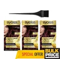 Produktbild: Syoss Oleo 4-23 Burgundy Red Vibrant Hair Color nourishing Oil Formula 3er Pack