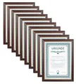 Produktbild: IDEAL TREND 2er 3er 5er 10er Pack Dokument Bilderrahmen 21x29,7 DIN A4 Urkunde Foto Rahmen: Farbe: 10er Pack Mahagoni