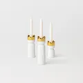 Produktbild: Räder Mini Königslichter Kerzenständer Porzellan 3 edle Windlichter mit Krone