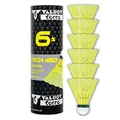 Produktbild: Talbot Torro Badminton Ball Tech 450, 6er Dose, Farbe: Gelb, Geschwindigkeit:Grün/Langsam,Premium-Nylonfederball, Federball Shuttle, Nylonshuttles, für Indoor & Outdoor Federball & Badminton