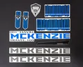Produktbild: Fahrrad Rahmen Aufkleber Schriftzug Frame Sticker Set Decal blau grau Bike Design