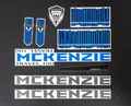 Produktbild: Non-Branded Fahrradrahmen Fahrrad Rahmen Aufkleber Schriftzug Frame Sticker Set Decal blau grau