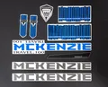 Produktbild: Fahrrad Rahmen Aufkleber Schriftzug Frame Sticker Set Decal blau grau Bike Desig