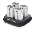 Produktbild: EverActive NC-109 Smart 9V NiMH Akku-Ladegerät 1-4 Steckplätze mit Adapter