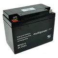 Produktbild: multipower MP20-6 AGM Batterie 6V 20Ah Bleiakku USV Notstrom Geräte Akku VRLA