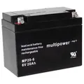 Produktbild: Multipower Bleiakku MP20-6 - 6V M6 Schraubanschluss 20.000mAh 20ah
