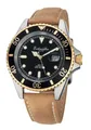Produktbild: Eichmüller Taucheruhr 3462-04 Lederband 20 ATM hellbraun-schwarz 43 mm