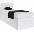 Produktbild: Boxspringbett, weiß, B:105cm L:212cm, Box und Kopfteil: Microvelours (100% Polyester) oder Kunstleder (Polyurethan);Bezug der Obermatratze: 100% Polyester, WESTFALIA SCHLAFKOMFORT, Komplettbetten, Boxspringbett, wahlweise mit Bettkasten