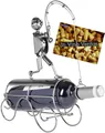 Produktbild: Weinflaschenhalter Angler Metall Silber Weinständer Weinhalter für Wein Geschenk